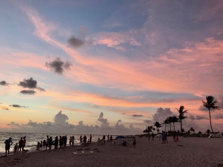 Guests gather for a sunset tradition on Captiva Island