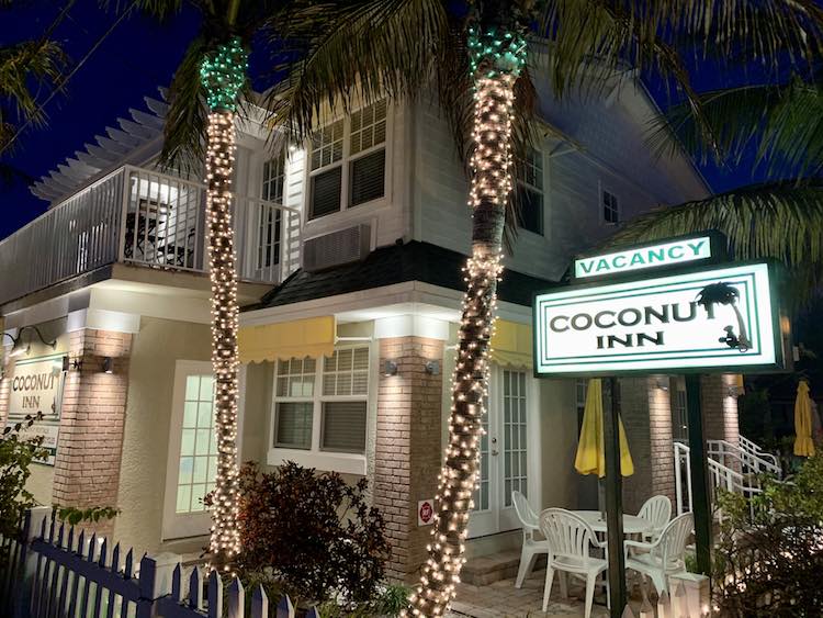 Coconut Inn Pass-a-Grille at night