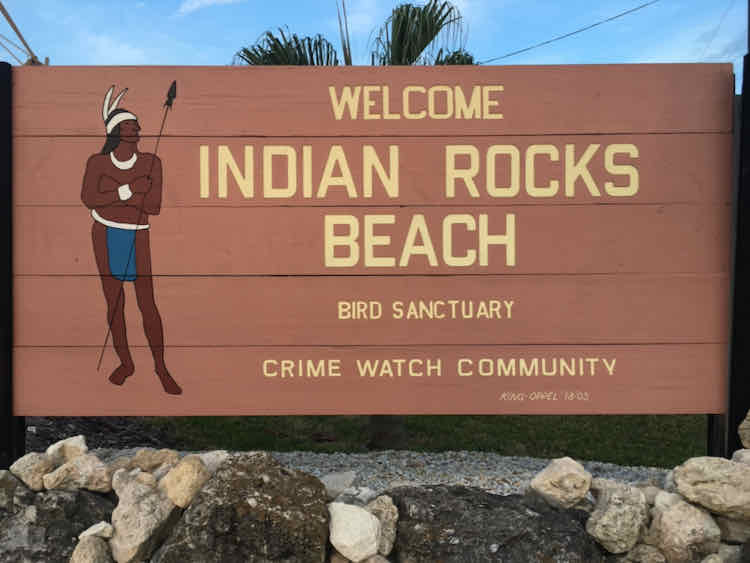 Welcome to Indian Rocks Beach sign