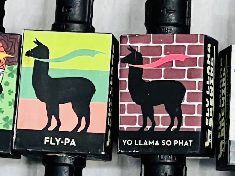 Fly Llama Brewing Biloxi tap handles